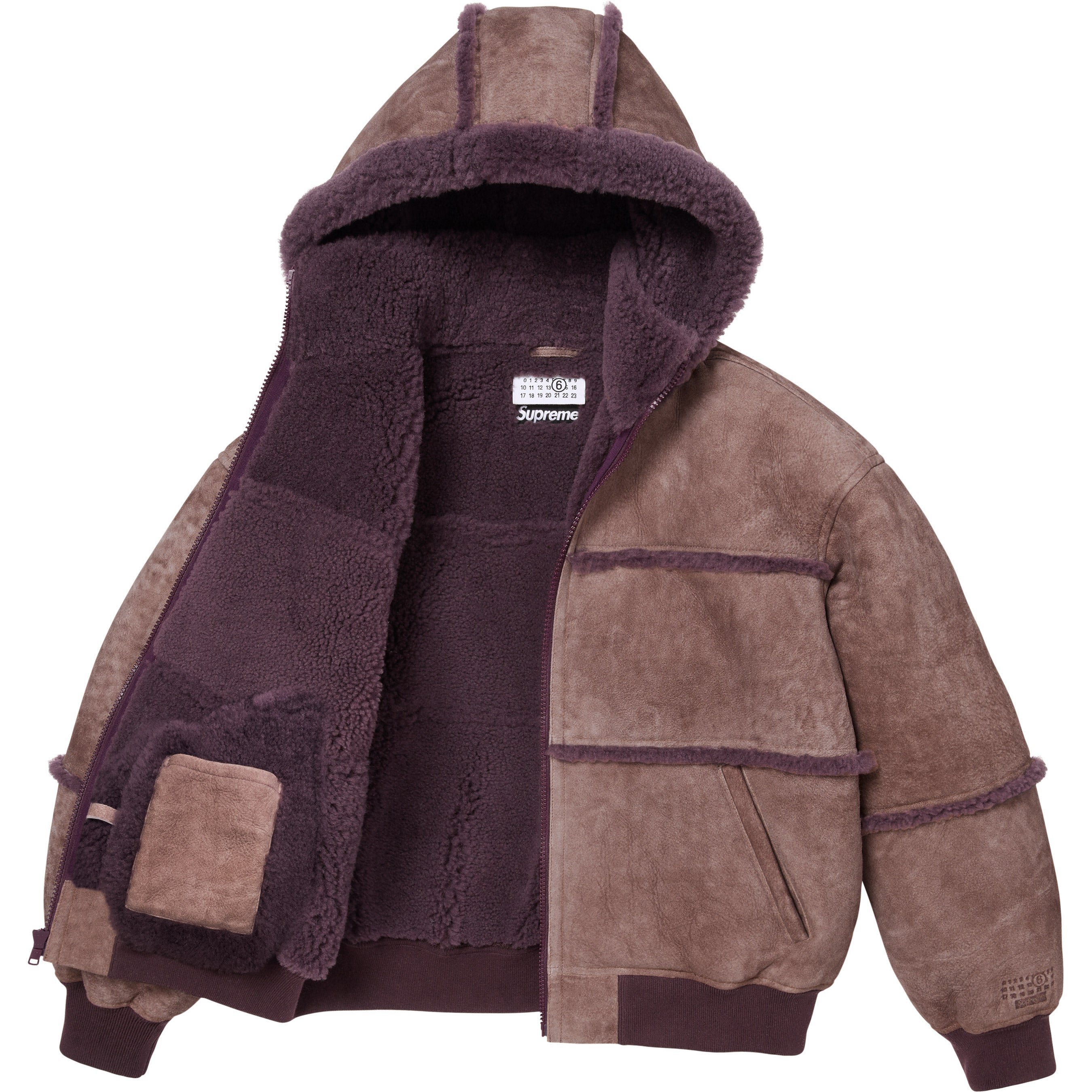 Supreme®/MM6 Maison Margiela Hooded Shearling Bomber Jacket view 16